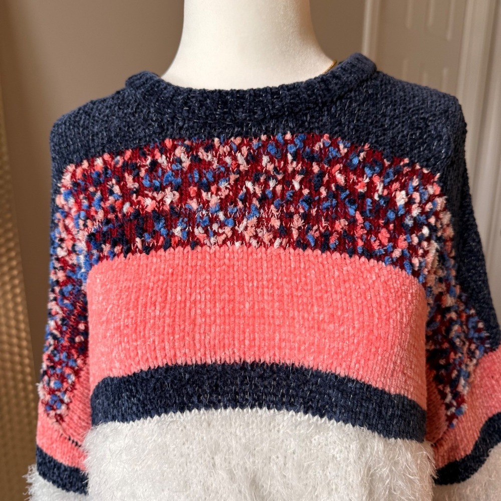 Marc New York Andrew Marc Striped Pullover Sweater Multicolor Womens Medium - Picture 3 of 7